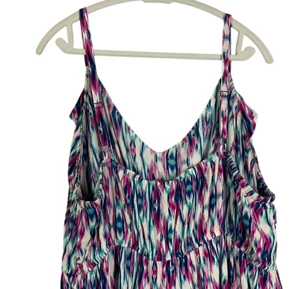 Torrid Ikat Ruffle Sundress, 100% Rayon, Size 5 (US 5X), Adjustable Straps - Picture 5 of 12